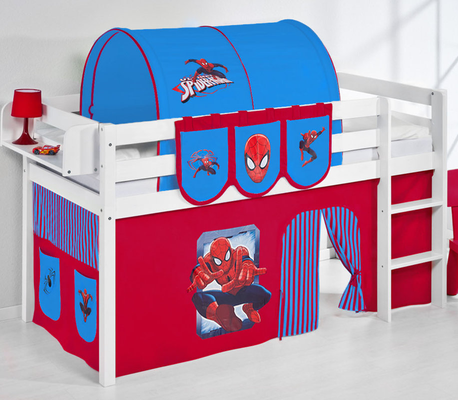 Lilokids Hochbett Spiderman mit Vorhang, 90 x 200 cm & Bewertungen